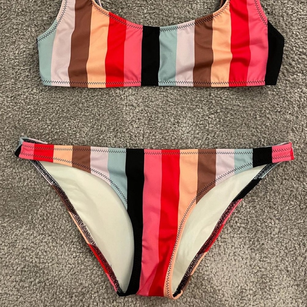 solid & striped bikini - Picture 4 of 4